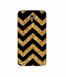 Amazon Brand - Solimo Designer Golden Zik Zak Pattern 3D Printed Hard Back Case Mobile Cover for Lenovo ZUK Z1