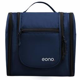 Eono Essentials Large Cosmetics Bag for Men & Women - for Make-Up, Cosmetics, Shaving & Travel Accessories, Personal Items - Hanging Toiletry Set, Make-Up Organiser Blue