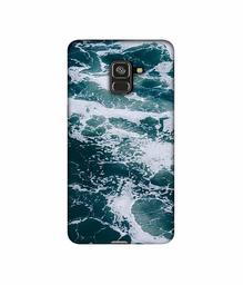 Amazon Brand - Solimo Designer Sea Waves 3D Printed Hard Back Case Mobile Cover for Samsung Galaxy A8 Plus