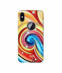 Amazon Brand - Solimo Designer Abstarct Color Mixing 3D Printed Hard Back Case Mobile Cover for Apple iPhone Xs Max (Logo Cut)