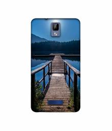 Amazon Brand - Solimo Designer Wooden Beach UV Printed Soft Back Case Mobile Cover for Gionee P7 Max