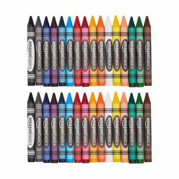 AmazonBasics Jumbo Crayons - 16 Assorted Colors, 2-Pack