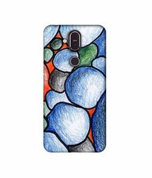 Amazon Brand - Solimo Designer Pebbles Drawing 3D Printed Hard Back Case Mobile Cover for Nokia 8.1