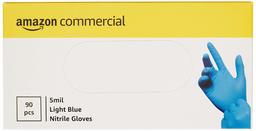 AmazonCommercial Powder Free Disposable Nitrile Gloves, 5 mil, Light Blue, 240MM Size XXL, 90 per Pack