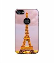 Amazon Brand - Solimo Designer Eiffel Tower Paris 3D Printed Hard Back Case Mobile Cover for Apple iPhone 7 (with Logo Cut)