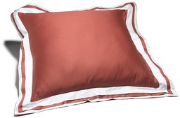 Pinzon Hotel Banded 100-Percent Egyptian Cotton Sateen 26-By-26-Inch European Sham, Bordeaux