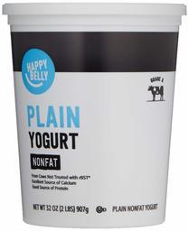 Amazon Brand - Happy Belly Traditional Non-Fat Plain Yogurt, 32 Ounce