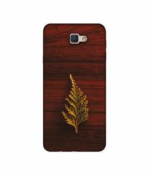 Amazon Brand - Solimo Designer Leaf on Wood 3D Printed Hard Back Case Mobile Cover for Samsung Galaxy J5 Prime