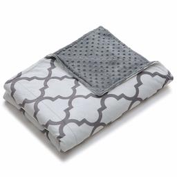 UMI Minky Duvet Cover for Weighted Blankets (122cm x 183cm)-Lattice Scroll Print