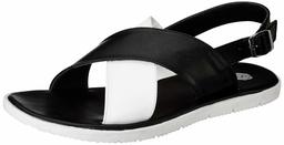 Amazon Brand - Symbol Men's Black/White Sandals-7 (AZ-KY-315A)