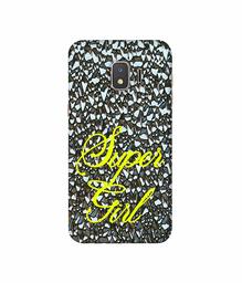 Amazon Brand - Solimo Designer Super Girl On Foil 3D Printed Hard Back Case Mobile Cover for Samsung Galaxy J2 Core