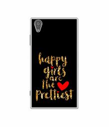 Amazon Brand - Solimo Designer Happy Girls are The Prettiest UV Printed Soft Back Case Mobile Cover for Sony Xperia XA1 Plus