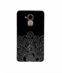 Amazon Brand - Solimo Designer Peacock Pattern 3D Printed Hard Back Case Mobile Cover for Huawei Honor 5c