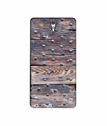 Amazon Brand - Solimo Designer Wooden Blocks Check 3D Printed Hard Back Case Mobile Cover for Sony Xperia C5 Ultra Dual