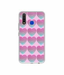 Amazon Brand - Solimo Designer Sparkle Heart Texture UV Printed Soft Back Case Mobile Cover for Vivo U20