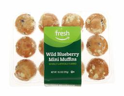 Fresh Brand – Wild Blueberry Mini Muffins, 10.3 oz (12 ct) FROZEN