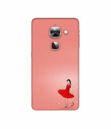 Amazon Brand - Solimo Designer Red Dress Lady 3D Printed Hard Back Case Mobile Cover for LeEco Le Max 2