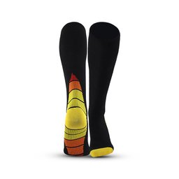 Umi Essentials Chaussettes unisexes, noir et orange