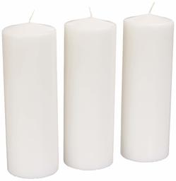 AmazonBasics Unscented Pillar Candles - 2.8