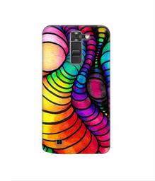 Amazon Brand - Solimo Designer Semi Circle Texture 3D Printed Hard Back Case Mobile Cover for LG K7