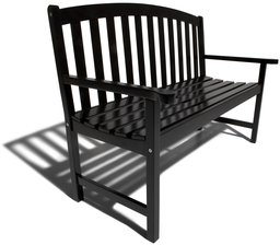 Strathwood Sheffield Bench, Black