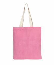 EONO Tote Bags Reusable Shopping Bag Eco-Friendly Recycled Cotton Fabric Handbag Grocery Shoulder Plain Canvas Tote Bags for Women, Men, Girls - Pink | 0407