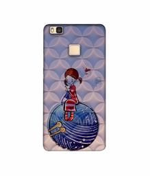 Amazon Brand - Solimo Designer Lady Vector Patternn 3D Printed Hard Back Case Mobile Cover for Huawei P9 lite