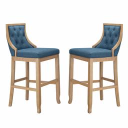 Amazon Brand – Stone & Beam Classic Tufted Barstool, Set of 2, 44