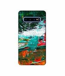 Amazon Brand - Solimo Designer Multicolor Glass Color 3D Printed Hard Back Case Mobile Cover for Samsung Galaxy S10 Plus