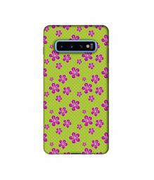 Amazon Brand - Solimo Designer Pink Flower Patterns 3D Printed Hard Back Case Mobile Cover for Samsung Galaxy S10 Plus