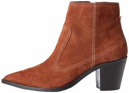 Amazon Brand - find. Stitch Leather High Western Ankle Boots, Brown Brandy), US 8.5