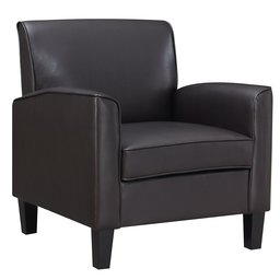 Amazon Brand – Ravenna Home Christian Faux Leather Casual Accent Chair, 31.89