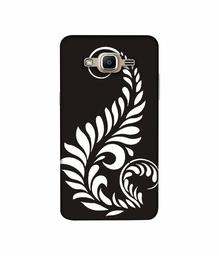 Amazon Brand - Solimo Designer Simple White Rangoli 3D Printed Hard Back Case Mobile Cover for Samsung Galaxy J2 Prime