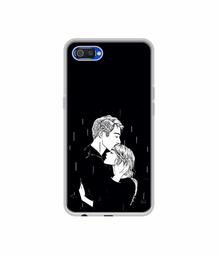 Amazon Brand - Solimo Designer Couples Standing in Rain UV Printed Soft Back Case Mobile Cover for Realme C2