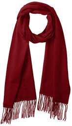 Thirty Five Kent Men's Cashmere Solid Woven Scarf, Merlot