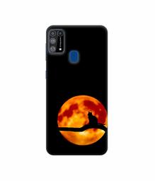 Amazon Brand - Solimo Designer Dark Black Cat 3D Printed Hard Back Case Mobile Cover for Samsung Galaxy M31