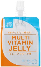 [Amazonブランド]Happy Belly マルチビタミンゼリー グレープフルーツ味 180g×24個