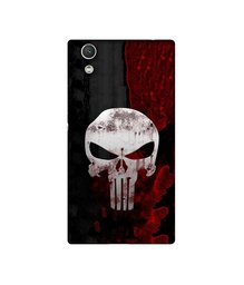 Amazon Brand - Solimo Designer Punisher Skull UV Printed Soft Back Case Mobile Cover for Sony Xperia R1 Plus