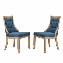 Amazon Brand – Stone & Beam Classic Tufted Dining Chair, Set of 2, 23