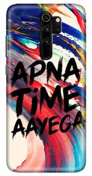 Amazon Brand - Solimo Designer Apna Time Ayega Design 3D Printed Hard Back Case Mobile Cover for Xiaomi Redmi Note 8 Pro