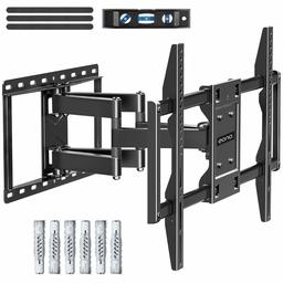 Eono par Amazon - Support Murale TV Orientable Inclinable, pour la Plupart des Téléviseurs de 42-70 Pouces à LED, LCD, OLED et à Plasma Jusqu'à VESA 600x400mm et 45,5kg, avec Chevilles Fischer, PL2126