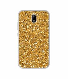 Amazon Brand - Solimo Designer Golden Sparkle UV Printed Soft Back Case Mobile Cover for Itel A23