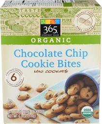 365 Everyday Value, Organic Chocolate Chip Cookie Bites (6 - 1.05 Ounce Packages), 6.3 Ounce