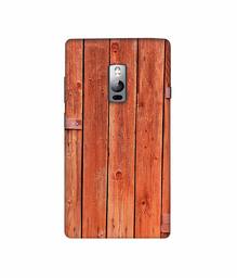 Amazon Brand - Solimo Designer Wooden Door 3D Printed Hard Back Case Mobile Cover for OnePlus 2