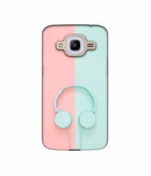 Amazon Brand - Solimo Designer Head Phone UV Printed Soft Back Case Mobile Cover for Samsung Galaxy J2 (2016)