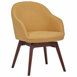 Amazon Brand – Rivet Vern Contemporary Round-Back Swivel Dining Chair with Arms, 23