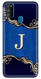 Amazon Brand - Solimo Designer Blue Pattern Alphabet-J 3D Printed Hard Back Case Mobile Cover for Samsung Galaxy M21 / M30s