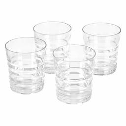 AmazonBasics Tritan vasos acanalados, vasos highball, Transparente, 14 oz, 1