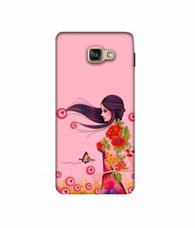 Amazon Brand - Solimo Designer Lady Vector Pattern 3D Printed Hard Back Case Mobile Cover for Samsung Galaxy A7 (2016)