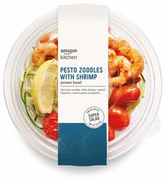 Amazon Kitchen, Pesto Zoodles With Shrimp Power Bowl, 13.4 oz